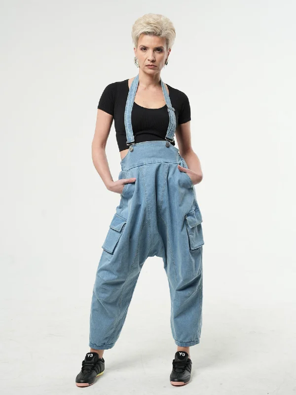 Unmissable Sale Oversize Light Denim Jumpsuit