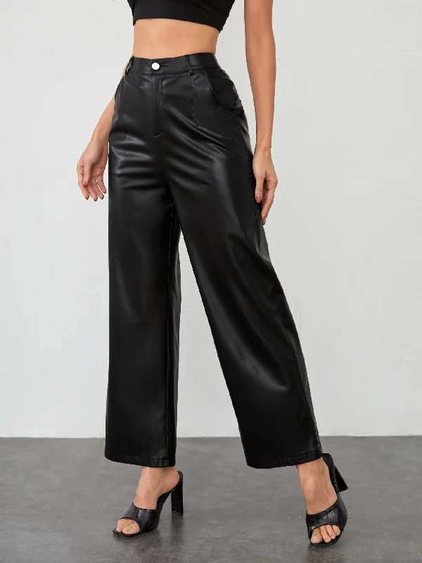 Weekend Offers That Thrill Glamorous Plain Zipper High Waist Long Women Pants
