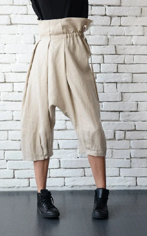 Sale Event Beige Linen Pants