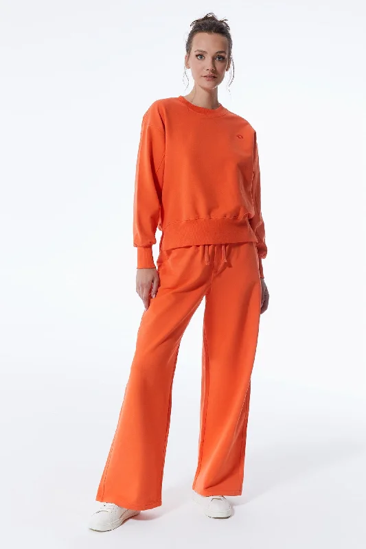 Top Pick Lea Elastic Waist Pants Orange