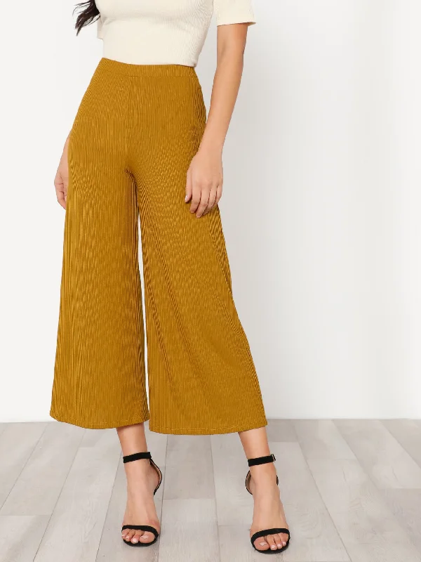 Today's Special Casual Plain Natural Cropped Women Pants