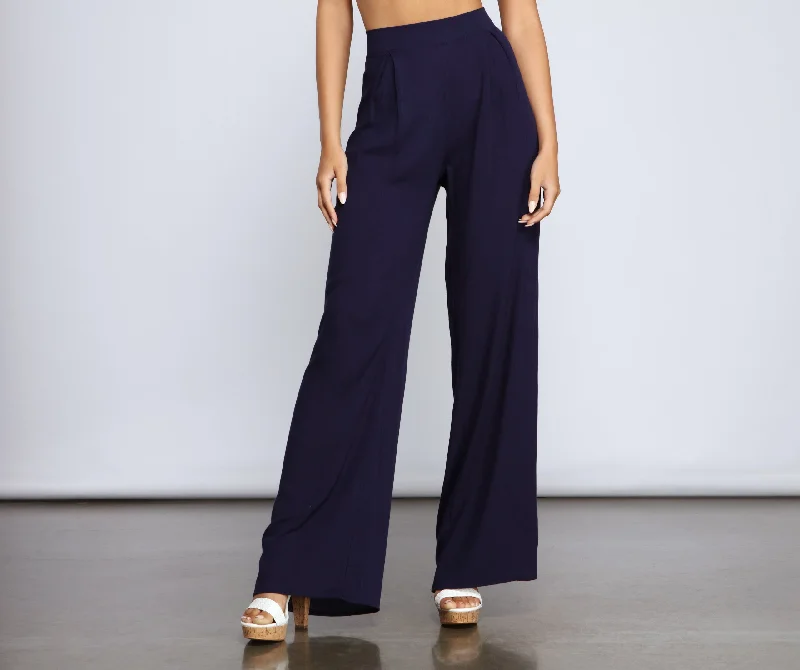 Weekend Savings Spectacular Fab Tie Waist Wide Leg Pants