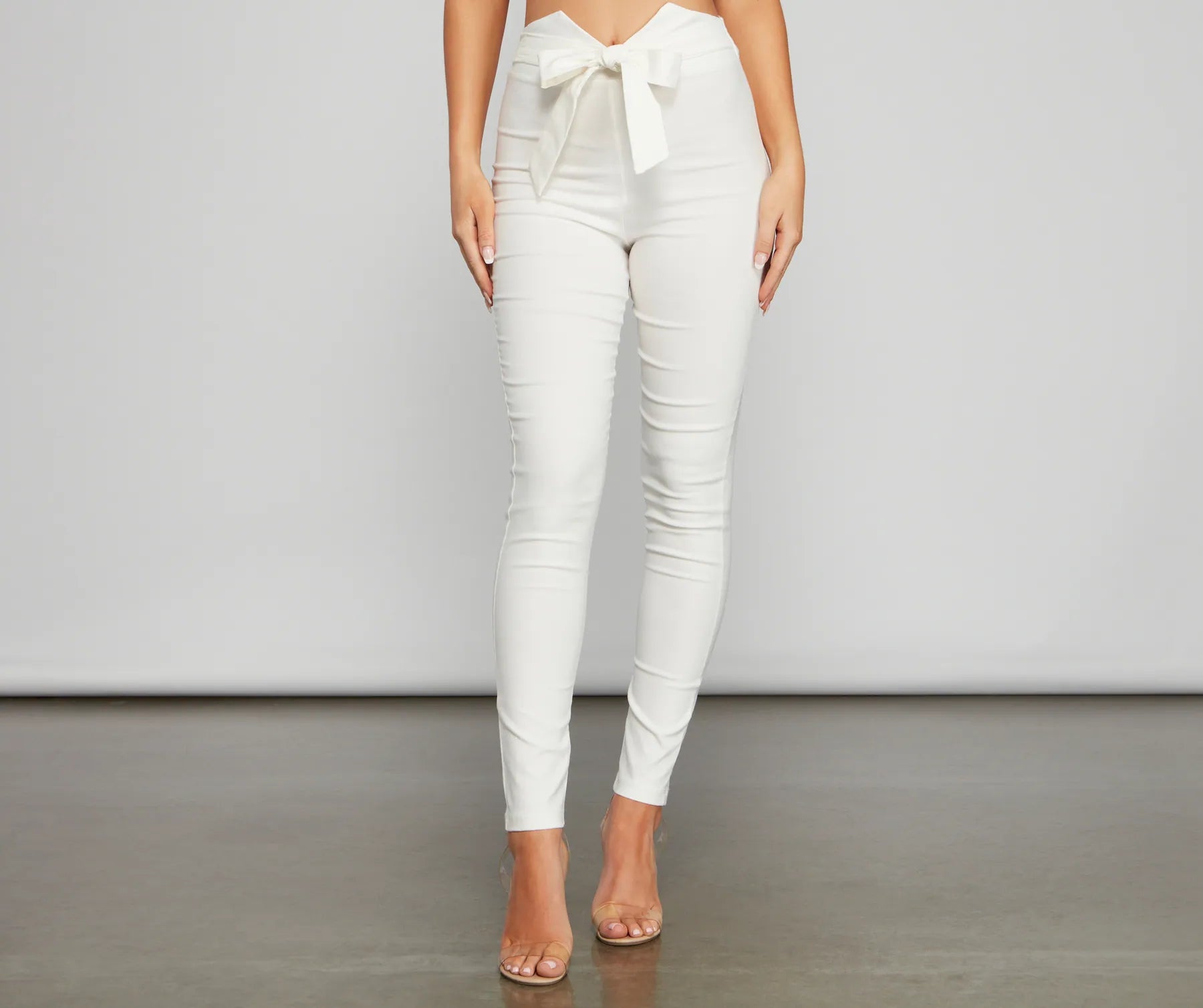 Clearance Event Chic Style Tie-Waist Pants