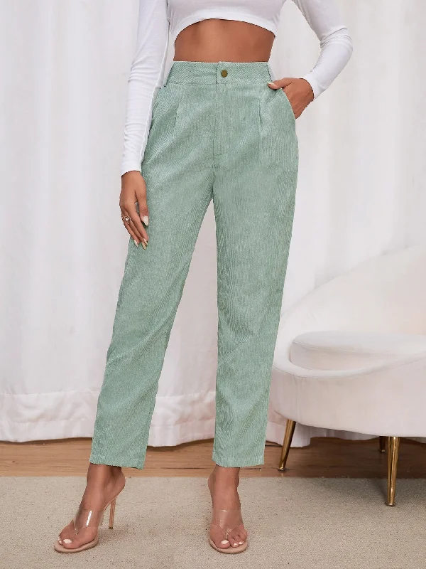 Daily Specials Casual Plain Pocket Natural Cropped Women Pants