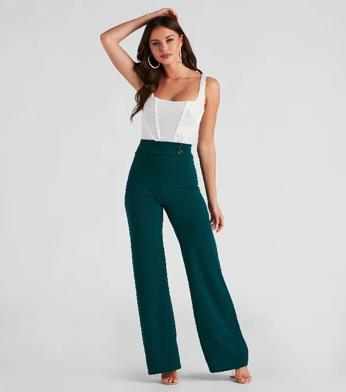 Weekend Savings Bonanza All The Class Crepe Wide Leg Pants