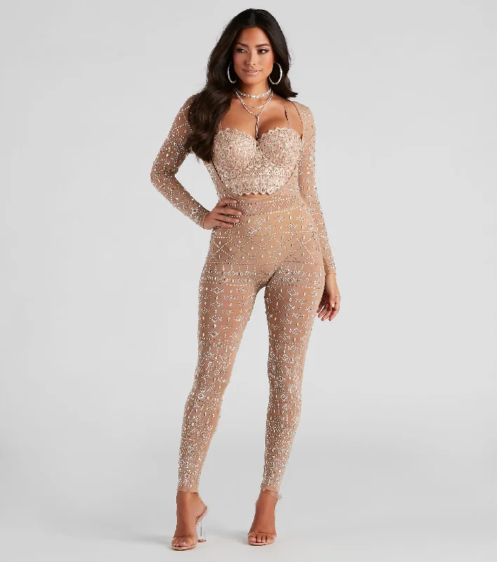 Unbeatable Prices Iridescent Stunner Embellished Catsuit