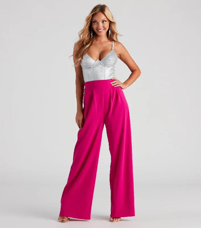 Best Bargains Chic Professional Wide-Leg Pants