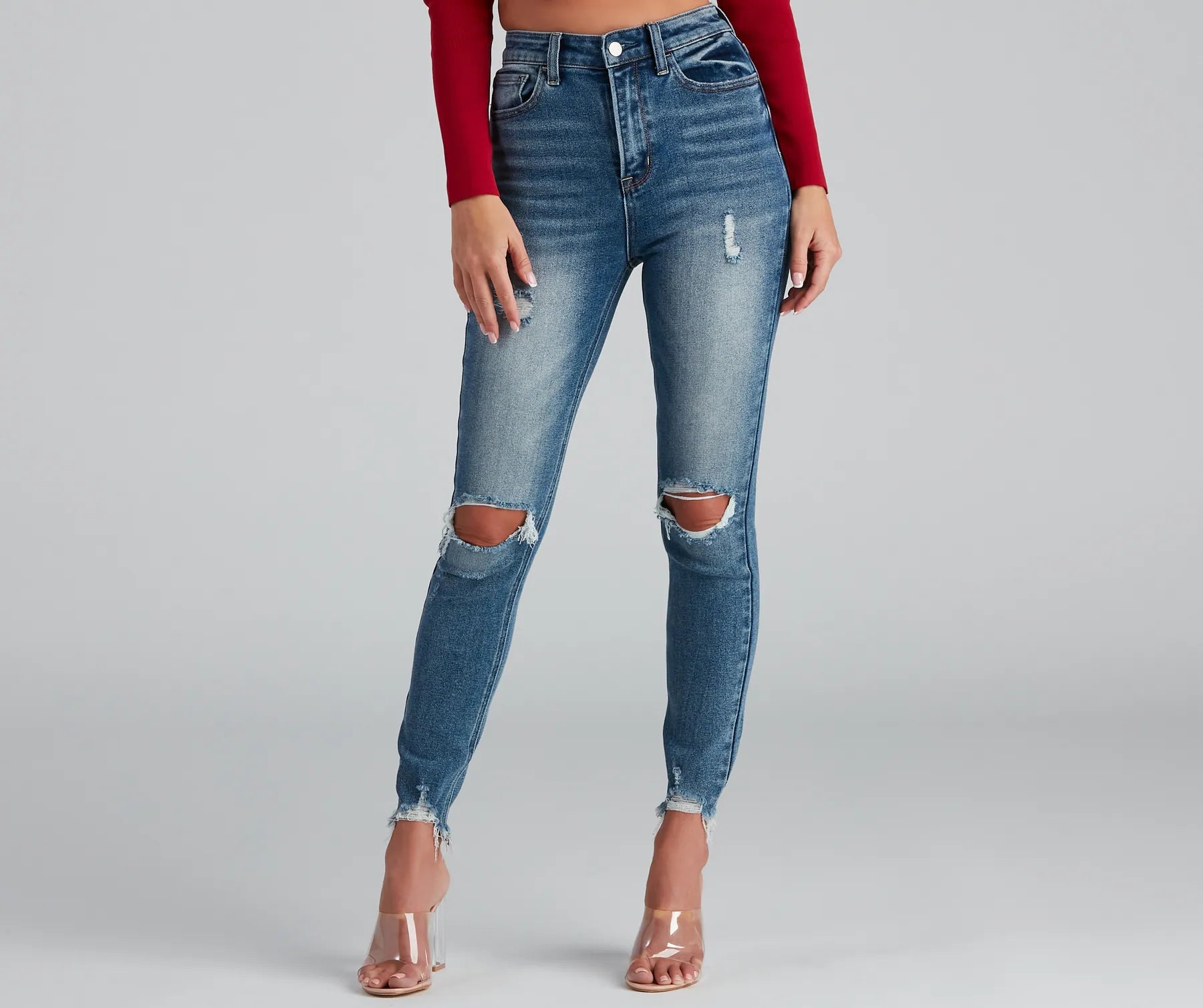 Weekend Deals to Brighten Your Day Taylor Distressed Cropped Skinny Jeans