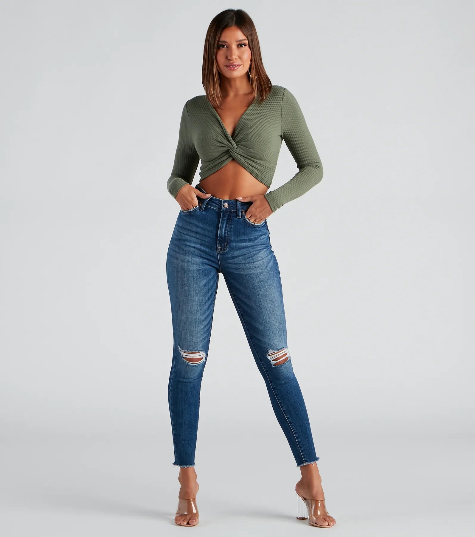Weekend Bargains Just for You Taylor High Rise Skinny Crop Jeans By Windsor Denim