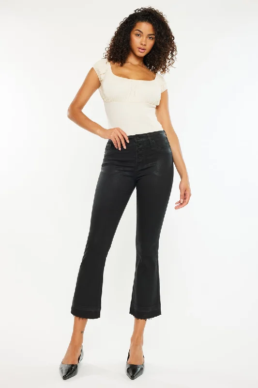 Exclusive Weekend Offers Inside Rosé High Rise Faux Leather Kick-Flare Pants