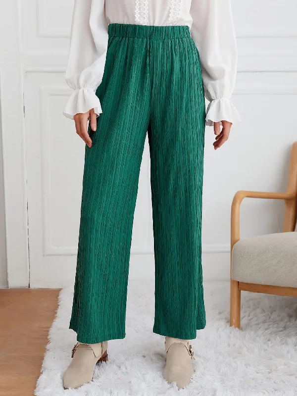 One-Day Only Casual Plain High Waist Long Women Pants