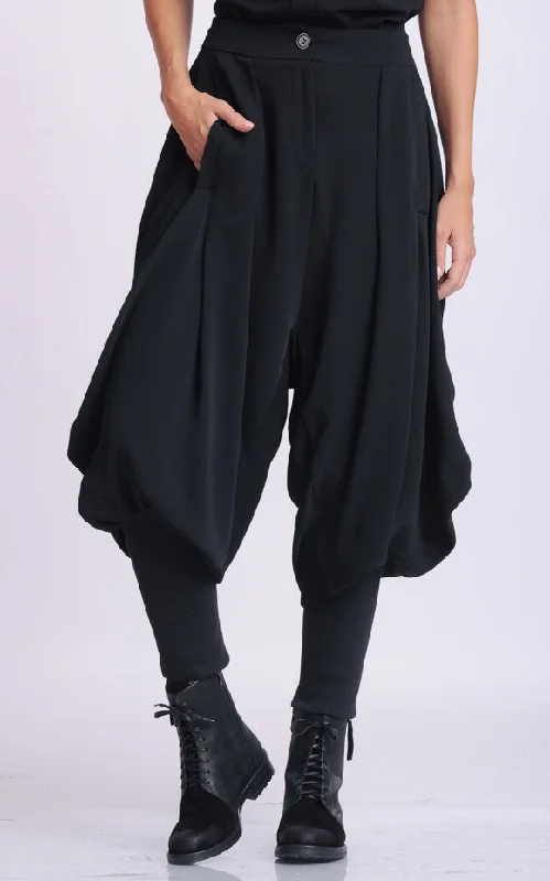 Clearance Sale Black Drop Crotch Pants