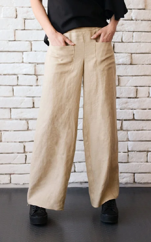 Online Specials Beige Linen Pants