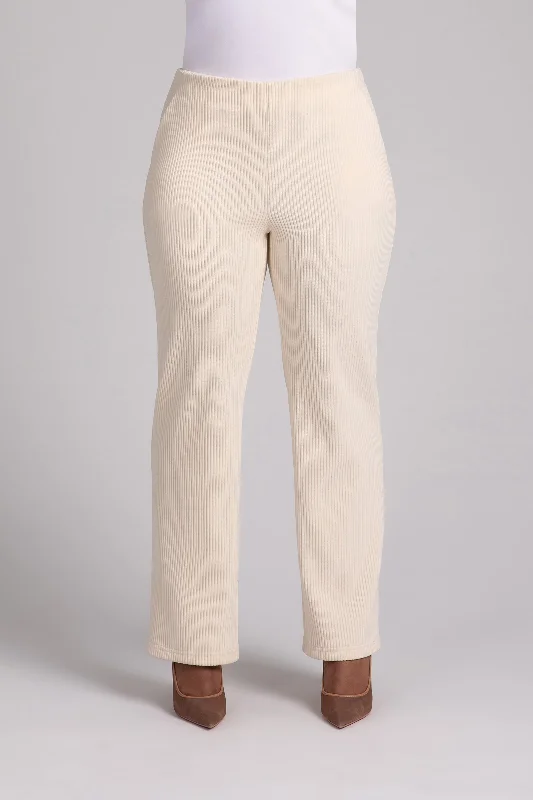 Weekend Savings Bonanza Chenille Cord Pull On Stovepipe Pant | Antique White