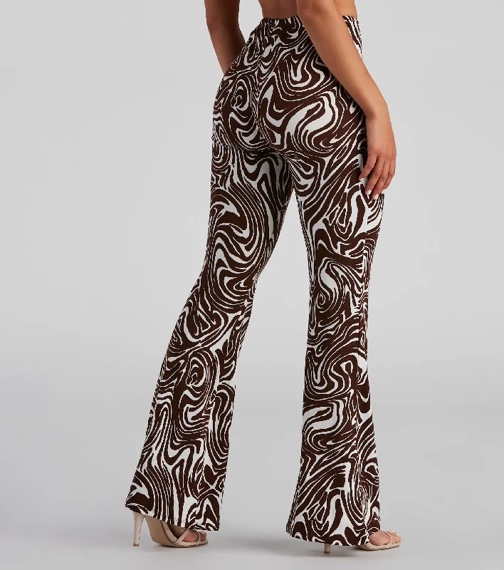 Savings Spectacular So Wild Zebra Flare Pants
