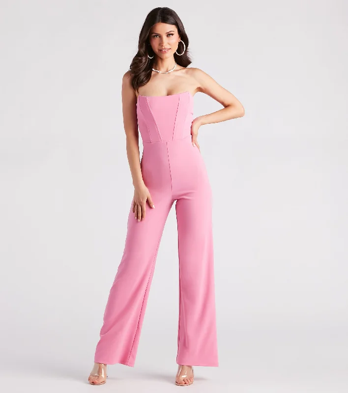 Today Only Fit To Perfection Strapless Corset Jumpsuit