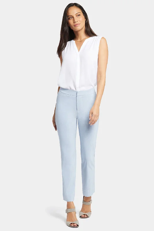 Exclusive Access Slim Trouser Ankle Pants - Light Blue Heather