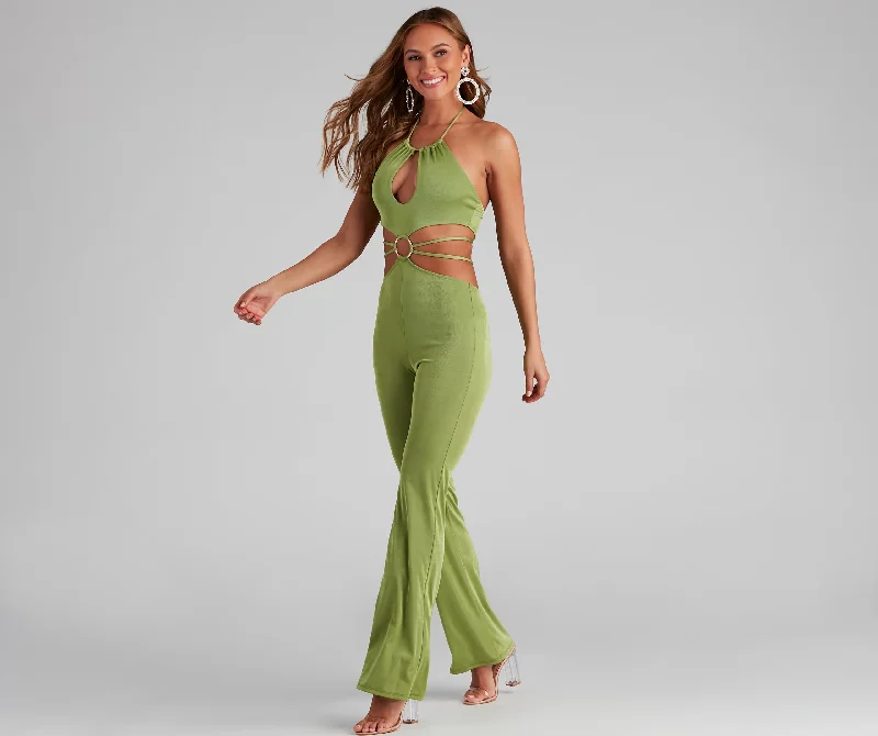 Huge Savings Sultry Talk O-Ring Strappy Jumpsuit