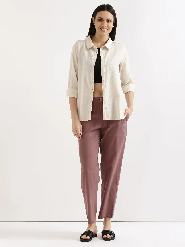 Limited Time Rose Taupe Airy Linen Pants