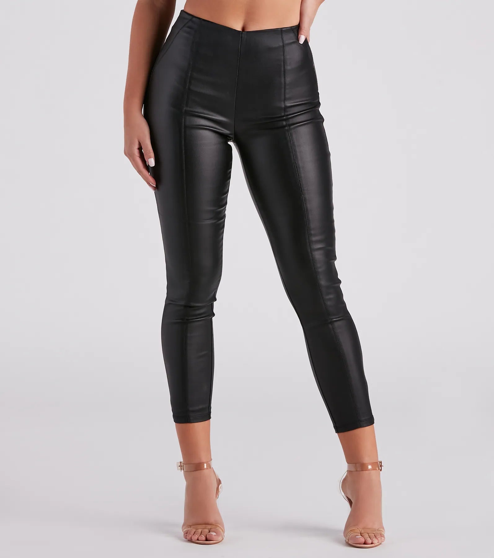Weekend Offers That Shine Top Spot Coated Faux Leather Skinny Pants
