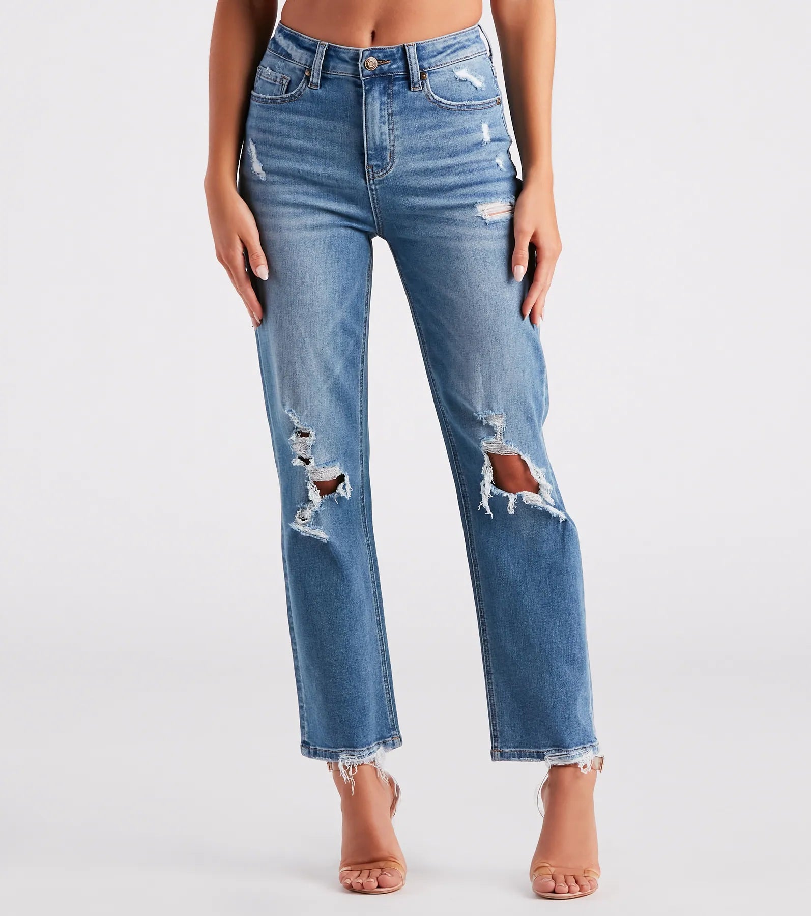Take Advantage Savannah High-Rise Straight-Leg Jeans by Windsor Denim