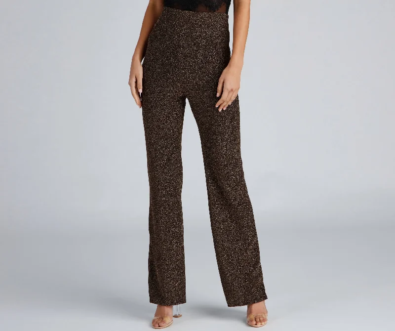 Amazing Deals Party-Ready Metallic Glitter Pants