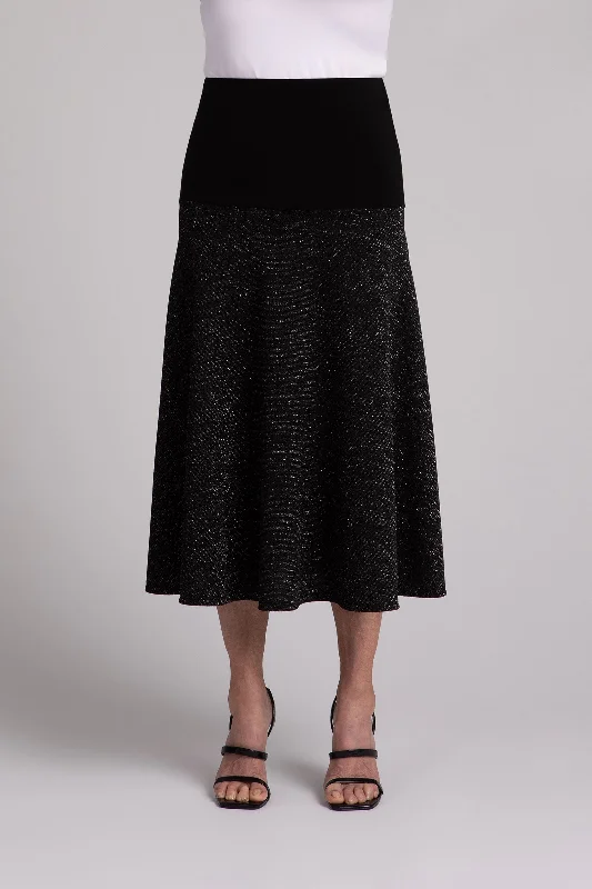 Huge Savings Metallic Pique Skess | Black