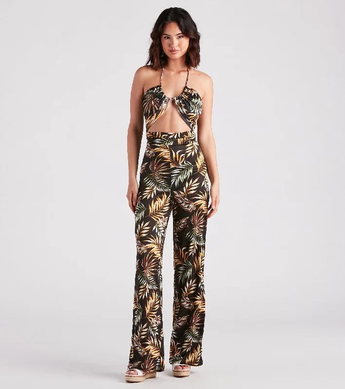 Crazy Savings Mojito Please Tropical Halter Jumpsuit