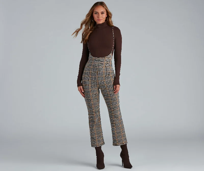 Year-End Deals Perfectly Plaid Suspender Pants