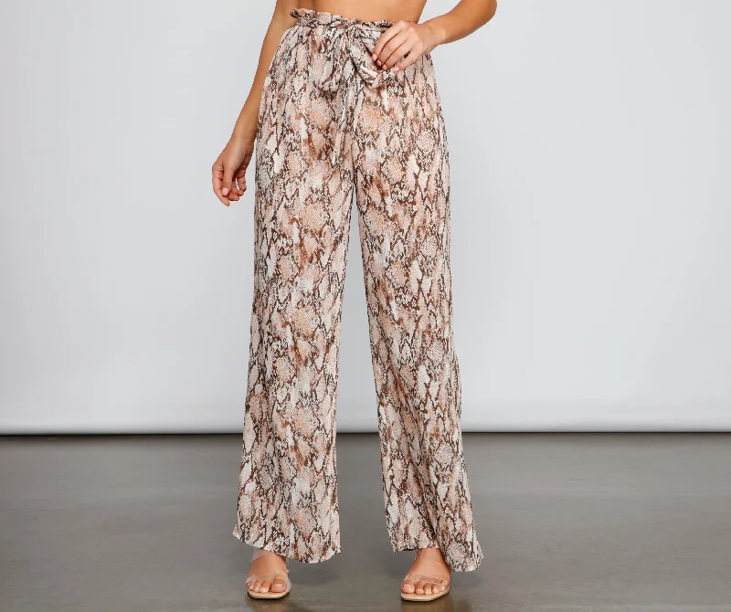 Super Sale Fierce Fashionista Snake Wide Leg Pants