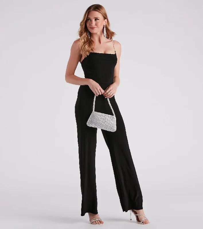 Weekend Deals That Dazzle Touch Of Fab Rhinestone Strap Jumpsuit
