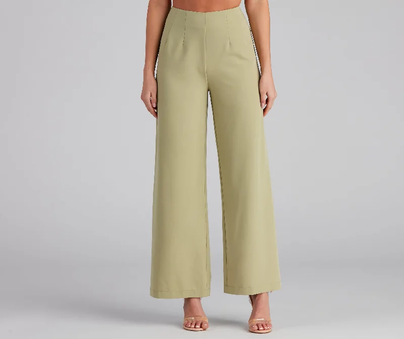 One-Day Only She Means Business Wide-Leg Pants