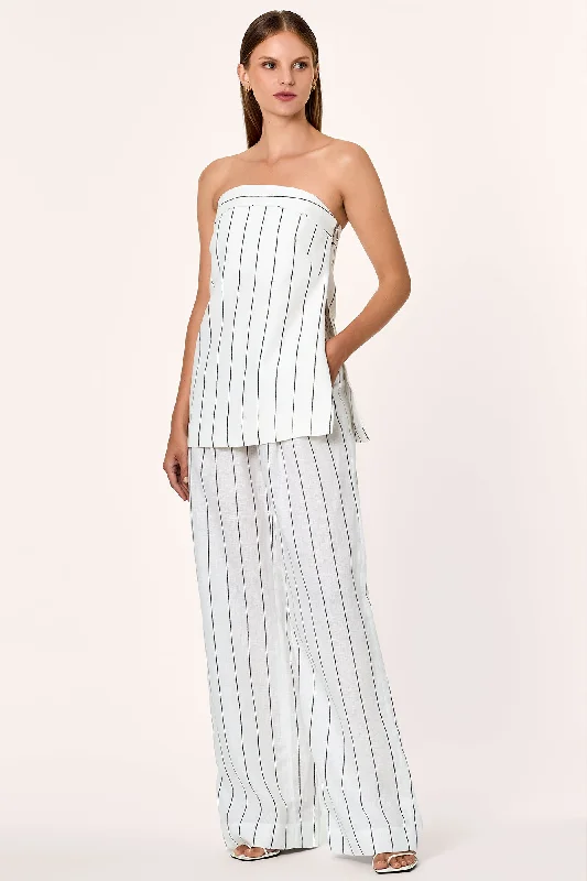 Must-Have Deals Calista Pant - Milk Black Pinstripe