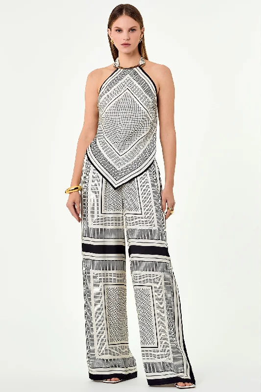 YEAR-End Sale Sandra Pant - Scarf Print