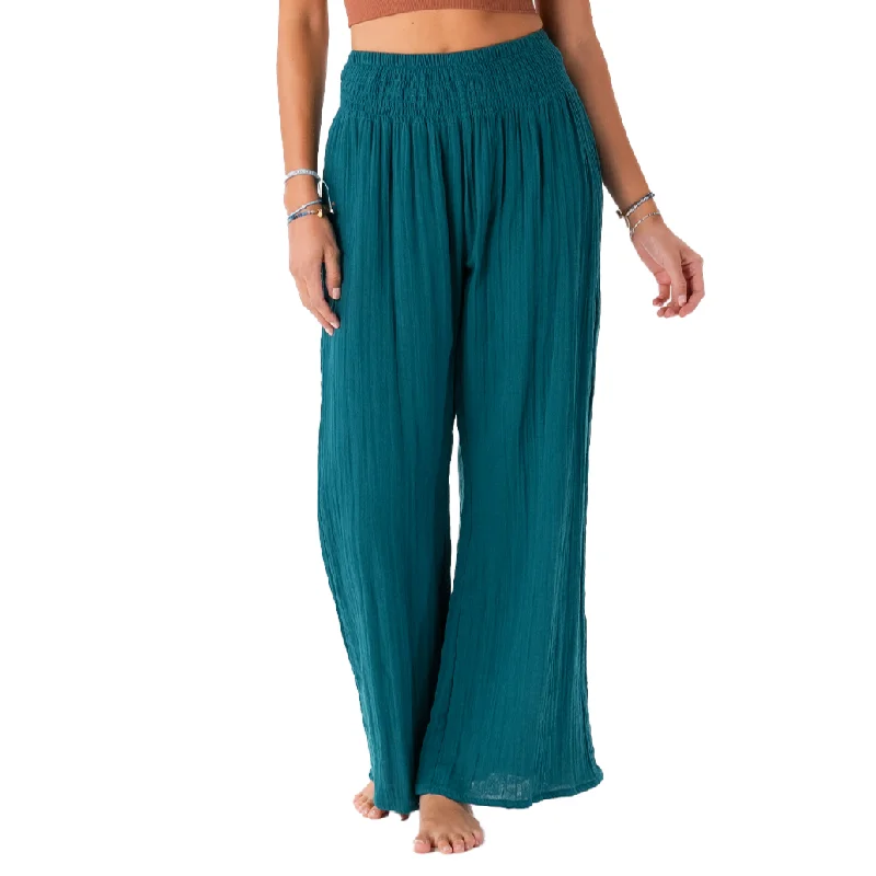 Fantastic Savings Verdigris Wide Leg Cotton Pants