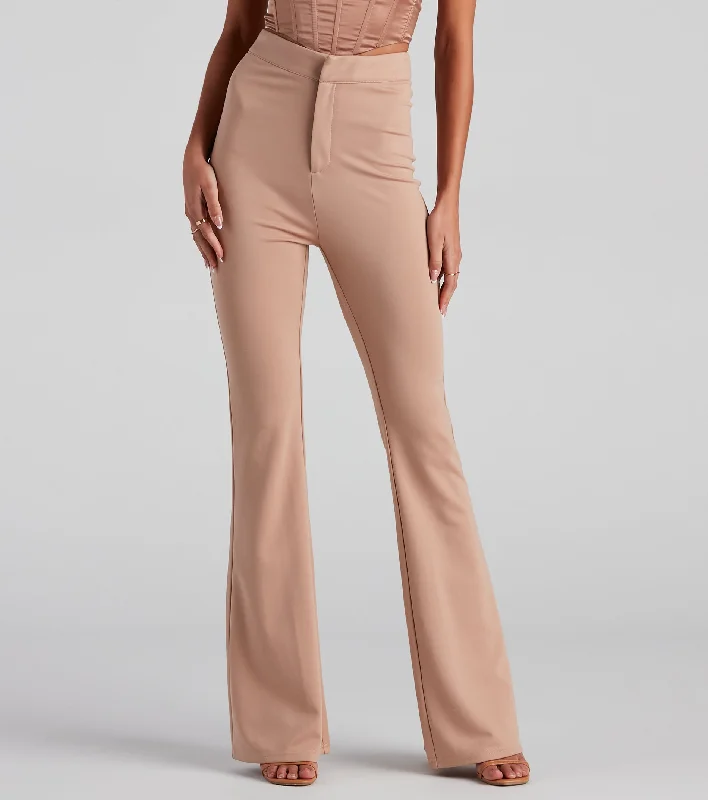 Price Rollback In Office Ponte Flare Trouser Pants