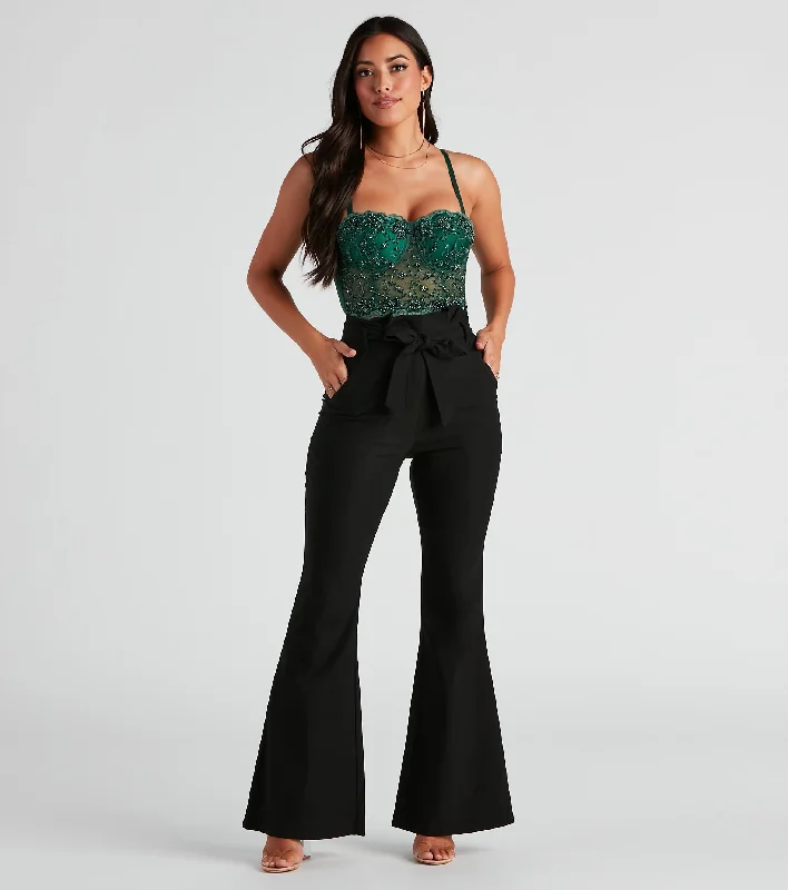 Hurry Up Not A Flare Woven Paper Bag Pants