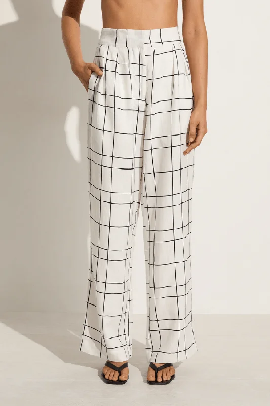Special Price Duomo Pant Letizia Check White