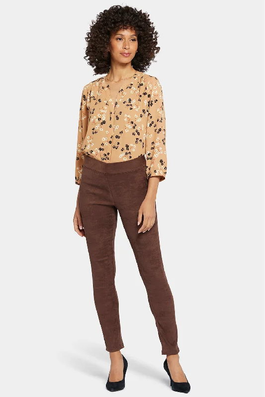 Year-End Sale Basic Legging Pants In Petite - Dark Chocolate