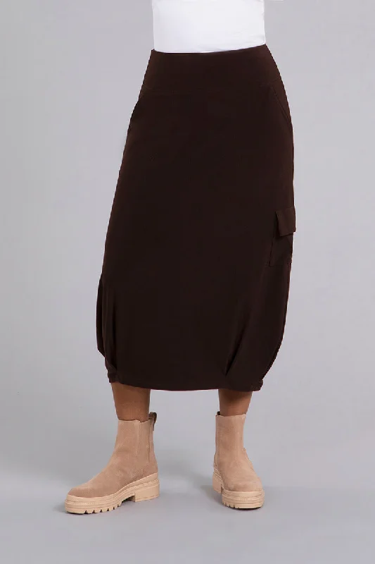 Cash Savings Safari Skirt | Coffee
