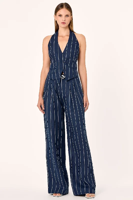 Best Choice Calista Pant - Ink Milk Pinstripe