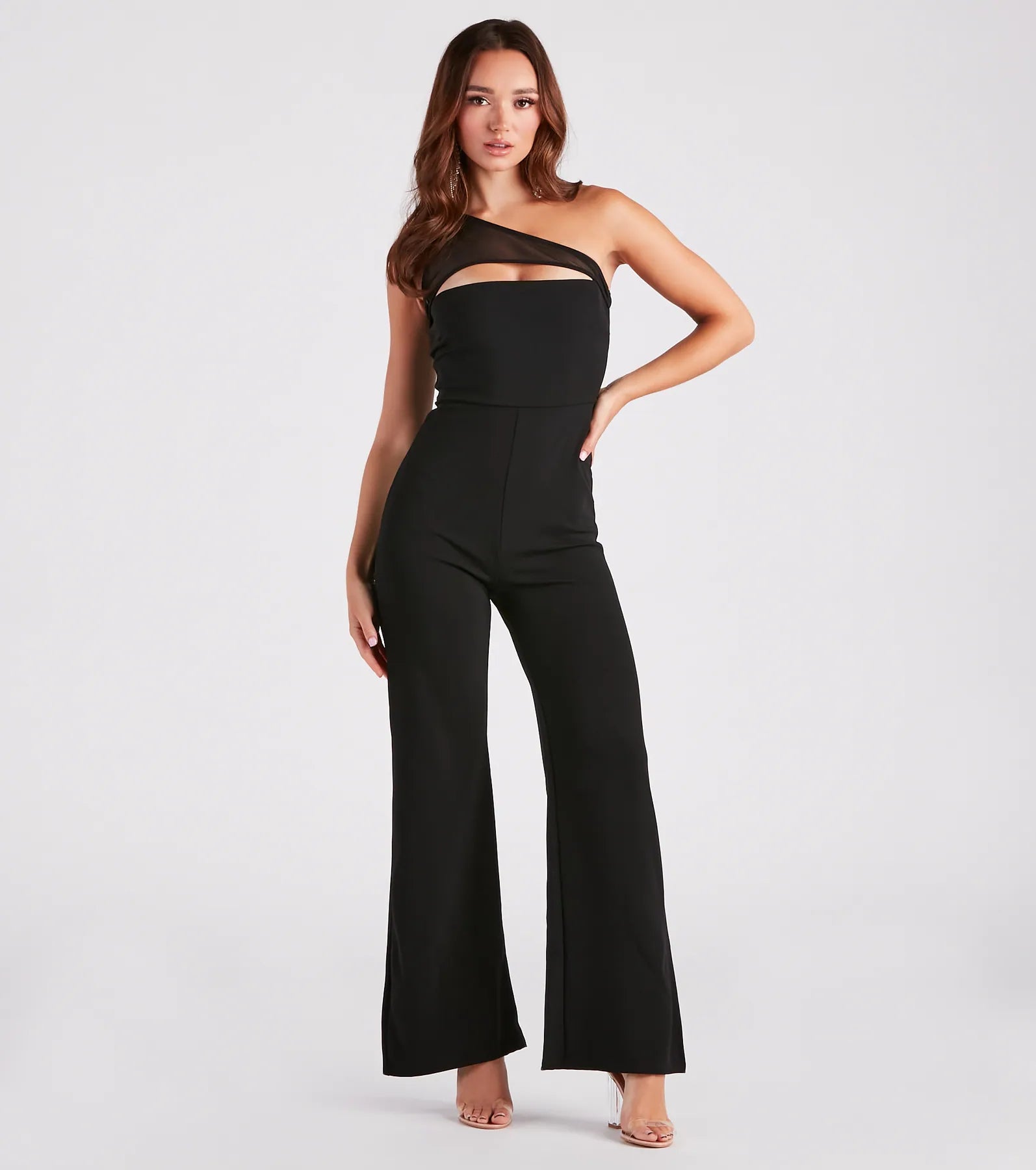 New Arrival Chic Night Out One-Shoulder Jumpsuit