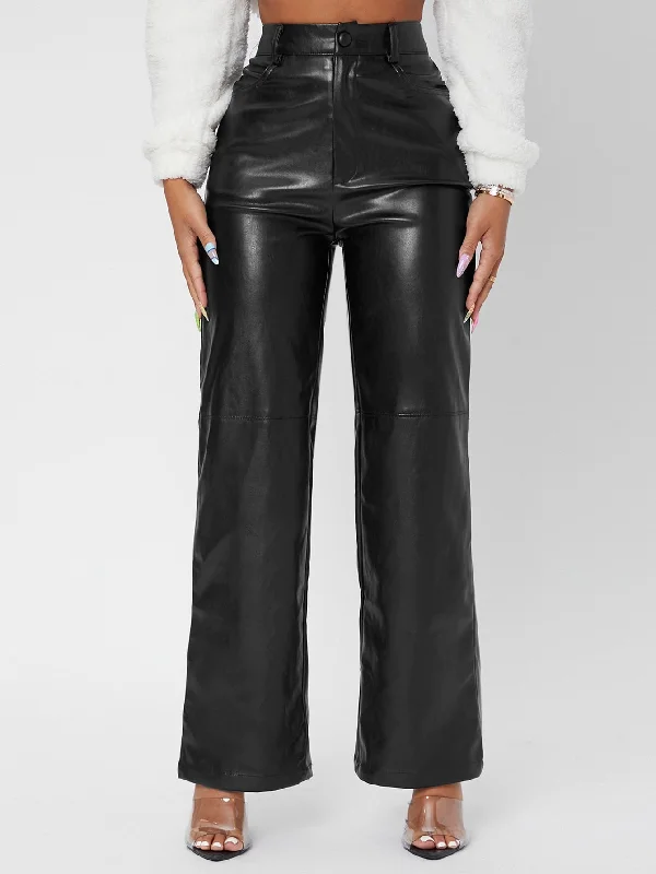 Great Deals Glamorous Plain Zipper High Waist Long Women Pants
