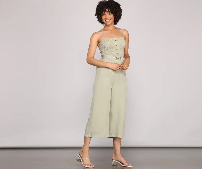 Customer Appreciation Sale Casual Cutie Cropped Jumpsuit