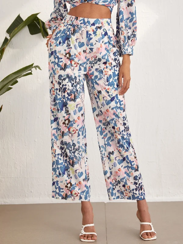 Weekend Steals Await Boho Floral Zipper High Waist Long Women Pants