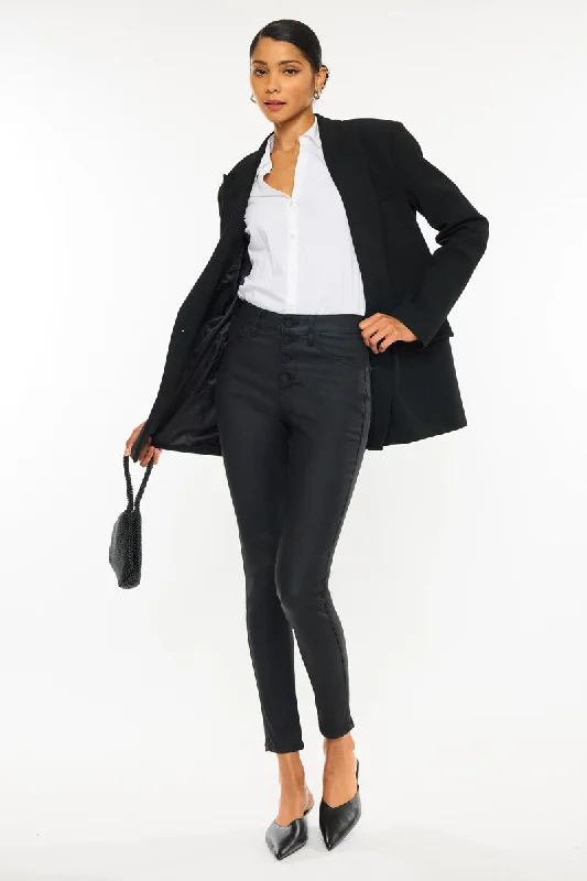 Shop the Weekend Away Autumn High Rise Faux Leather Ankle Skinny Pants