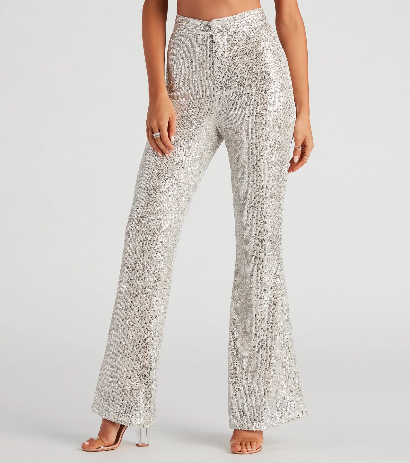 Friends and Family Sale Sparkle Show Sequin Flare Pants