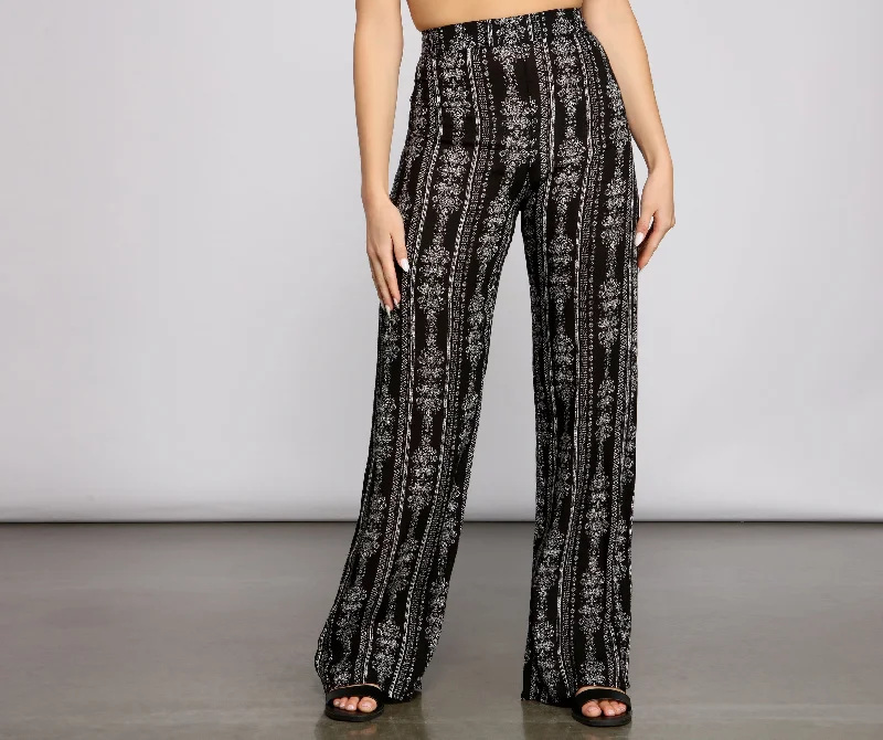 Best Deals Effortless Beauty Boho Wide-Leg Pants