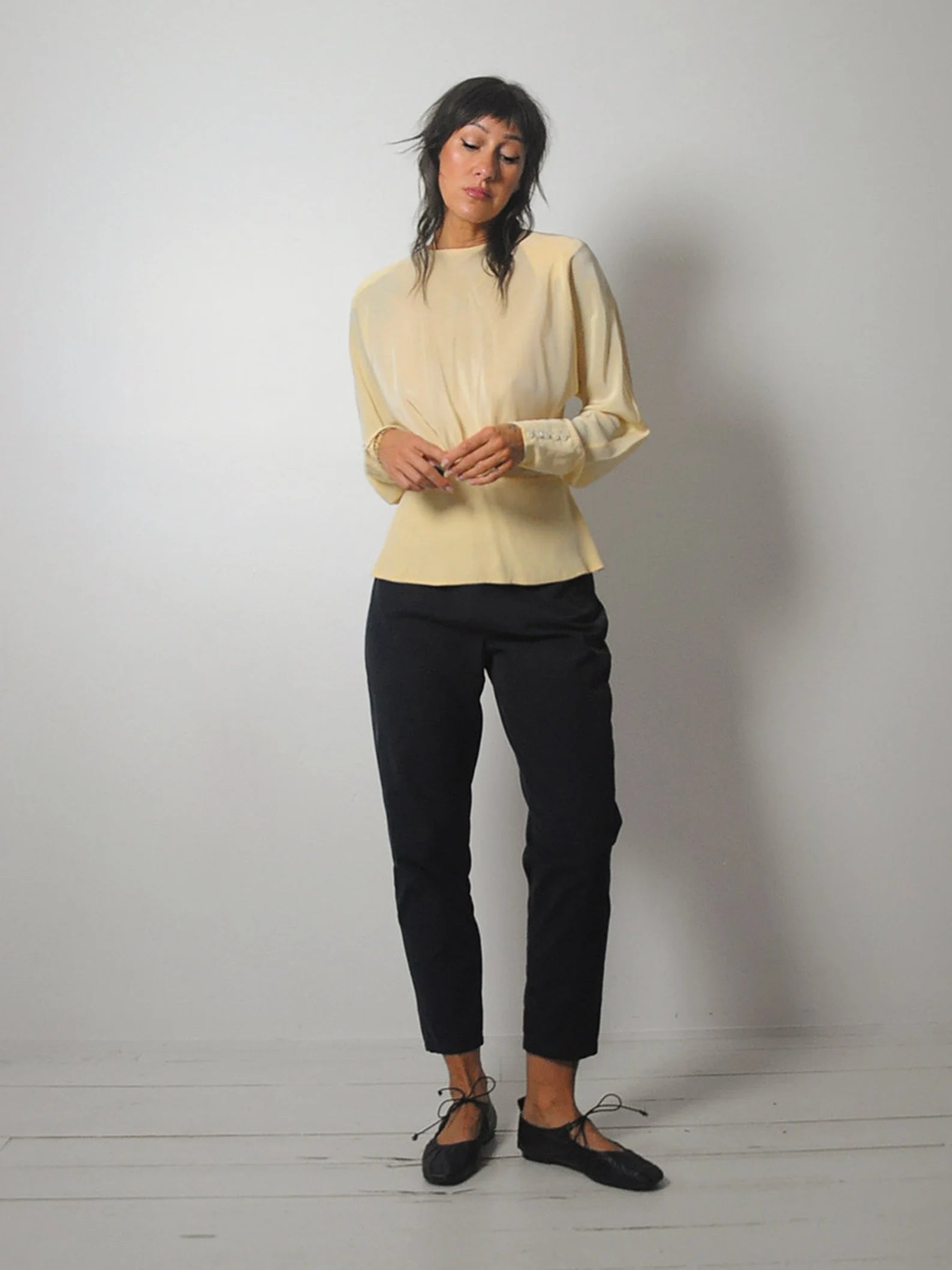 Now or Never 1990's Navy Armani Trousers 30x27