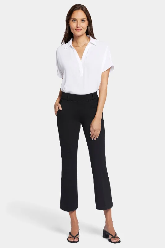 Deal Dash Pull-On Flared Ankle Trouser Pants - Black